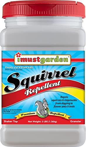 I Must Garden Squirrel Repellent - 3lb Granular - Stops Digging in Flower Pots and Beds