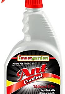 I Must Garden Ant Control - Kills & Repels - Pet & People Safe - Fast-Acting Natural Ant Repellent Spray for Indoor & Outdoor Use - 32oz Spray