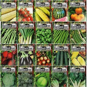 set of 20 of our favorite premium variety current year vegetable seeds – great for gardening