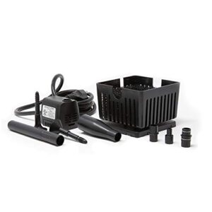 beckett corporation cgfk60 submersible pump and container kit ideal for mini fountains, water gardens, and bird baths, black