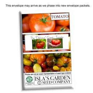 "The Delicious Giant" Beefsteak Tomato Seeds for Planting, 50+ Heirloom Seeds Per Packet, Non GMO Seeds, Botanical Name: Solanum lycopersicum, Can Grow to 1 Pound! Great Gift