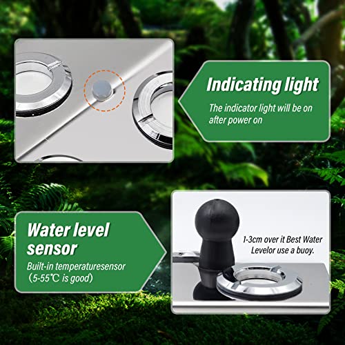 NAOEDEAH Ultrasonic Mist Maker Fogger Mushroom Fogger with Float 6 Head/8 Head/ 10 Head Mister Foggers Reptile Water Mister Pond Fogger Humidifier Supplies for Garden Greenhouse (10 Heads)