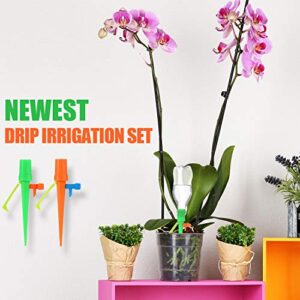Hengwei Plant Waterer Spikes(18CS), Self Self Plant Watering Device, with Slow Release Control Valve Switch, Automatic Vacation Drip Watering Bulbs Globes Stakes System for Indoor & Outdoor Plants