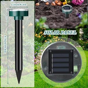 Kittmip Solar Mole Repellent Ultrasonic Powered Outdoor Sound Wave Deterrent for Lawn Garden Snakes Moles Gophers Groundhogs Voles and Other Burrowing Mice, Round (18)