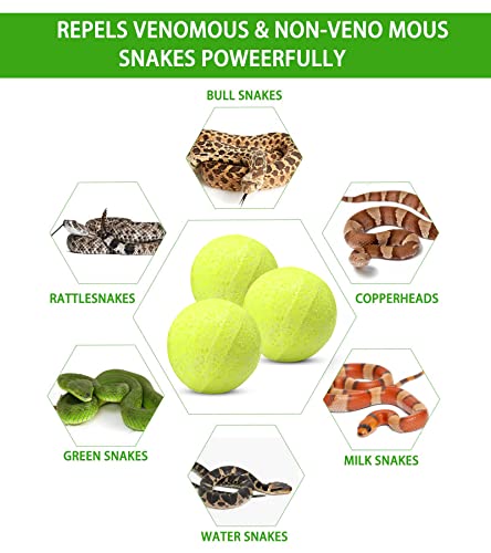 12 Pack Natural Snake Repellent Powerful Snake Away Repellent Balls for Yard Lawn Garden, Outdoors Snake Repelling,Pest Insect Control Indoor