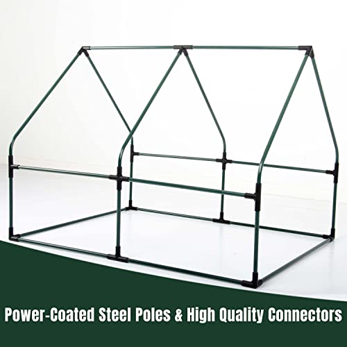 Portable Greenhouse for Garden Bed ,Easy Set-Up Gardening Flower House & Plant Sunshine Room with PVC Cover for Protecting Plant from Cold Frost & Birds & Insects