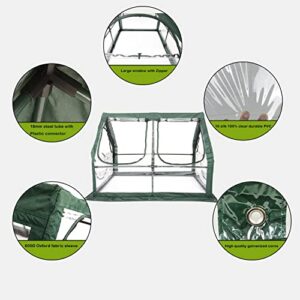 Portable Greenhouse for Garden Bed ,Easy Set-Up Gardening Flower House & Plant Sunshine Room with PVC Cover for Protecting Plant from Cold Frost & Birds & Insects