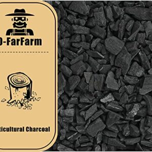 O-FarFarm Horticultural Charcoal for Potted Plants 1 QT, Hardwood Charcoal for Potting Soil Amendment, Orchids, Terrariums, and Gardening