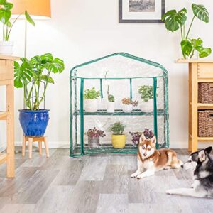 Educational Insights GreenThumb Greenhouse With Vinyl Cover, Perfect For Classroom, Home, and Herb Gardens- Indoor/Outdoor Gardening