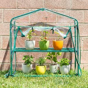 educational insights greenthumb greenhouse with vinyl cover, perfect for classroom, home, and herb gardens- indoor/outdoor gardening