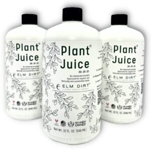 elm dirt plant juice organic fertilizer for all plants – indoor or outdoor (3 bottle)