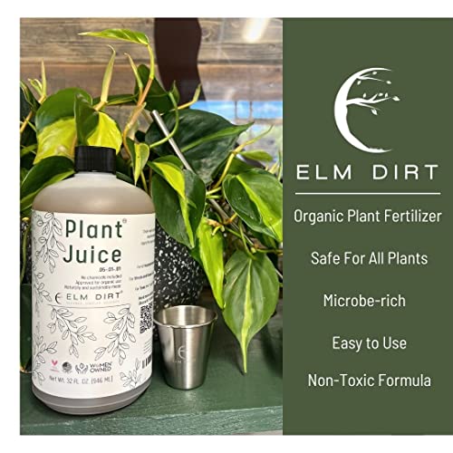 Elm Dirt Plant Juice Organic Fertilizer for All Plants - Indoor or Outdoor (3 Bottle)