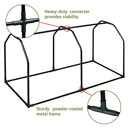 LYNSLIM 2pcs Mini Greenhouse, 48" x24x 21.6",PE Cover,Large Zipper Doors,Indoor Outdoor Garden Green House Flowerpot Cover