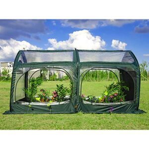 porayhut pop up greenhouse cover flower house mini gardening plant flower sunshine room room,backyard pvc greenhouse cover for cold frost protector gardening plants (large)