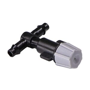 SJYDQ 25PCS Single Hole Micro Drip Sprayer with 4/7mm Pipe Barbed Tee Connectors Garden Misting Atomizing Irrigation System