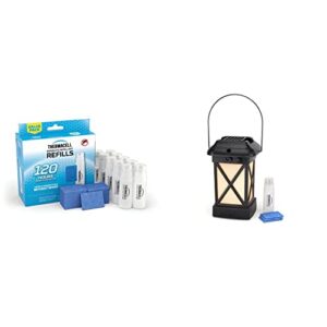 thermacell mosquito repellent refills & cambridge mosquito repellent patio shield lantern; 15-foot zone of protection effectively repels mosquitoes; black, 4.7 x 5 x 7.1 inch