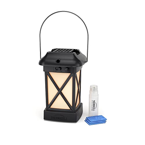 Thermacell Mosquito Repellent Refills & Cambridge Mosquito Repellent Patio Shield Lantern; 15-Foot Zone of Protection Effectively Repels Mosquitoes; Black, 4.7 x 5 x 7.1 Inch