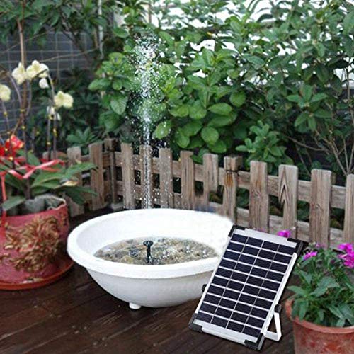 n/a Solar Fountain Pump, Bird Bath Fountain 380L/H, 10V 5W Solar Fountain Outdoor Fountain for Small Pond, Swimming Pool, Terrace Garden