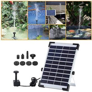 n/a Solar Fountain Pump, Bird Bath Fountain 380L/H, 10V 5W Solar Fountain Outdoor Fountain for Small Pond, Swimming Pool, Terrace Garden