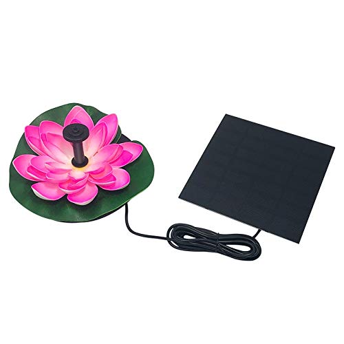 n/a Solar Lotus Fountain Lotus Flower Fountain Fountain Water Pump Courtyard Landscape Colors Garden Fountain Pond Solar (Color : B)