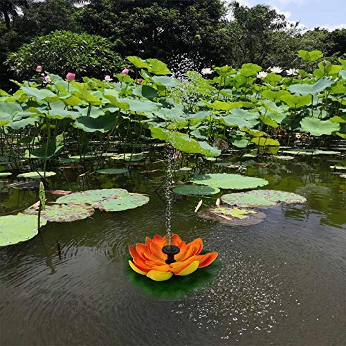 n/a Solar Lotus Fountain Lotus Flower Fountain Fountain Water Pump Courtyard Landscape Colors Garden Fountain Pond Solar (Color : B)