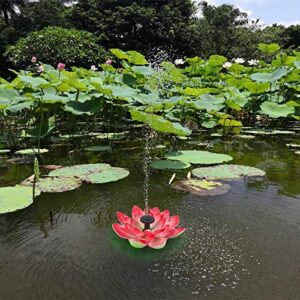 n/a Solar Lotus Fountain Lotus Flower Fountain Fountain Water Pump Courtyard Landscape Colors Garden Fountain Pond Solar (Color : B)