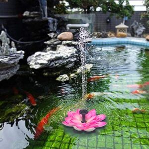 n/a Solar Lotus Fountain Lotus Flower Fountain Fountain Water Pump Courtyard Landscape Colors Garden Fountain Pond Solar (Color : B)