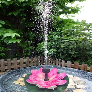 n/a Solar Lotus Fountain Lotus Flower Fountain Fountain Water Pump Courtyard Landscape Colors Garden Fountain Pond Solar (Color : B)
