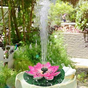 n/a Solar Lotus Fountain Lotus Flower Fountain Fountain Water Pump Courtyard Landscape Colors Garden Fountain Pond Solar (Color : B)