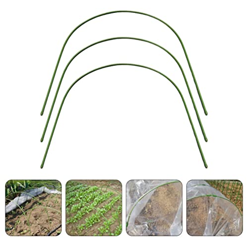 Cabilock Metal Holder 3 Pcs Garden Greenhouse Hoops for Plant Cover Support Gardening Houses Tunnel Support Frame Garden Stakes for Fabric Covers Netting Raised Beds Shelf Plants