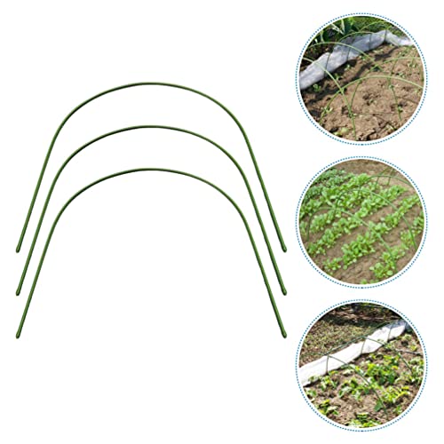 Cabilock Metal Holder 3 Pcs Garden Greenhouse Hoops for Plant Cover Support Gardening Houses Tunnel Support Frame Garden Stakes for Fabric Covers Netting Raised Beds Shelf Plants