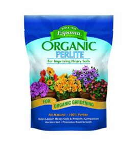 espoma organic perlite; all natural and approved for organic gardening. helps loosen and aerate heavy soils, prevent compaction & promotes root growth – pack of 1