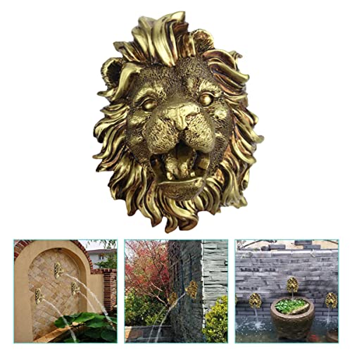 YARNOW Pond Nozzle Flowing Water Ornament 2 pcs Lion Head Pond Fountain Nozzle Fountain Lion Head Nozzle Garden Water Sprayer Water Feature Spitter Waterfall Pond Feature Pond Waterfall Feature