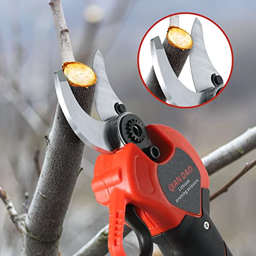 WBLLGG Electric Pruning Shears with Brushless Motor, 2 Pack Backup 4000 mAh Rechargeable Battery, Professional Electric Scissors for Cutting Branches, 4-6 Working Hours, Max Cutting Diameter 1.6 Inch