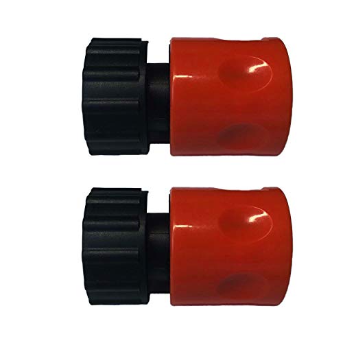 DEALENVY- Quick Connect Lawn Mower Deck Wash Port Hose Adapter/Attachment - Compatible with Part Numbers: TS350, 921 04041, 416405, GX22425 Many More (2, Red)