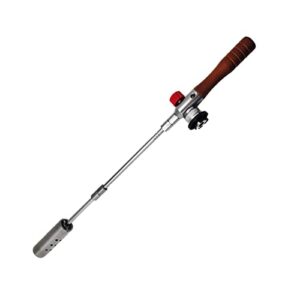 a-one outdoor garden burner, outdoor blow torch,butane torch with canister adapter, torch with wooden handle, long handle blow torch, jet flame torch for garden roof road lawn cleaning