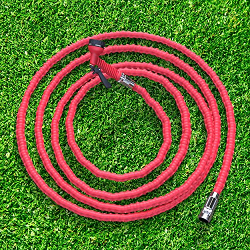 Casa Felice Expandable 50 Foot Garden Water Hose By Heavy Duty Double Layer Latex Fabric Core - Corrosion Resistant, Leak-Proof Nickel Alloy Fittings - Lightweight, Retractable, Tangle-Free Design