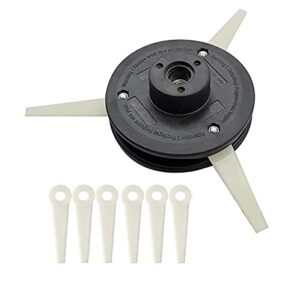 shine-1992 trimmer head with 9 pieces trimmer head replacement blades fits for stihl polycut 20-3 for patio, lawn, garden
