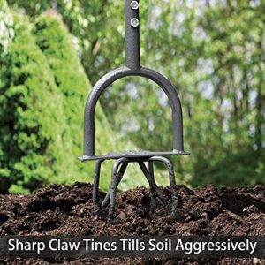 Jardineer Hand Tiller Garden Claw, Garden Twist Tiller Heavy Duty, Manual Soil Tiller for Flower Box and Raised Bed