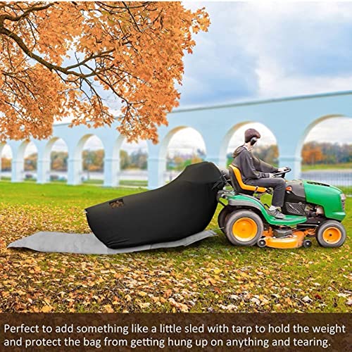 HOLYRY Lawn Tractor Grass Catcher Bag Leaf Collector Leaf Bagger for Riding Lawn Mower 6.6×4.3 ft Wear-Resistant Large Capacity Leaf Bags for Fast Garden Lawn Leaf Cleaning (Black,one)