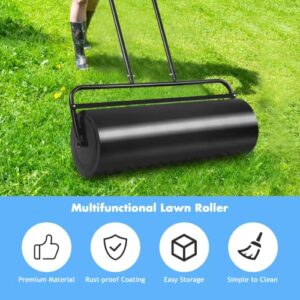 Happytools Lawn Roller, 13 Gallons/48 L Push/Pull Steel Sod Roller w/Ergonomic Handle, Lawn Rollers Tow Behind Water Filled for Park, Garden, Yard, Ball Field (24" / 13 Gal)