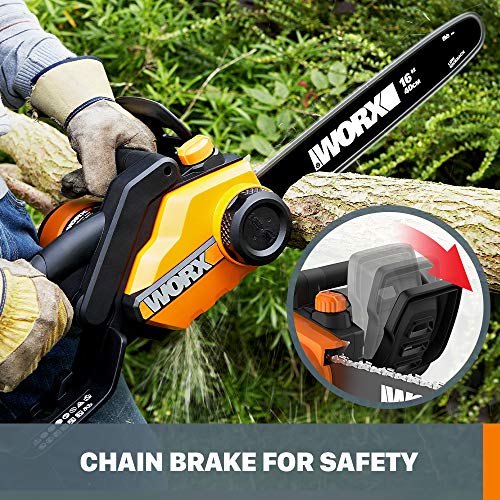 WORX WG303.1 14.5 Amp 16" Electric Chainsaw & Sun Joe SWJ-OIL Premium Bar, 1-Quart