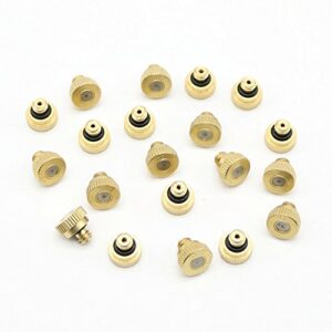 20pcs brass misting nozzles for cooling system 0.024″ (0.6 mm) 10/24 unc garden