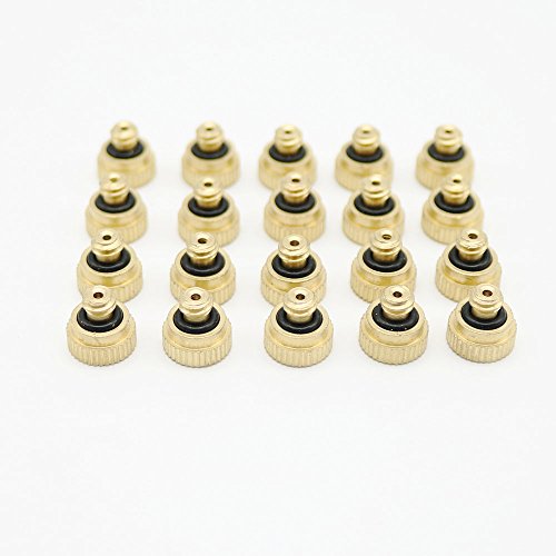 20pcs Brass Misting Nozzles for Cooling System 0.024" (0.6 mm) 10/24 UNC Garden