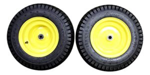 (set of 2) 16×6.50-8 tires & wheels 4 ply for lawn & garden mower turf tires .75″ bearing. (because we supply a precision ball bearing the shaft must be clean and straight for them to fit properly)