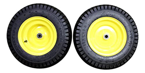 (Set of 2) 16x6.50-8 Tires & Wheels 4 Ply for Lawn & Garden Mower Turf Tires .75" Bearing. (Because we supply a precision ball bearing the shaft must be clean and straight for them to fit properly)