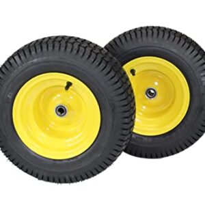 (Set of 2) 16x6.50-8 Tires & Wheels 4 Ply for Lawn & Garden Mower Turf Tires .75" Bearing. (Because we supply a precision ball bearing the shaft must be clean and straight for them to fit properly)