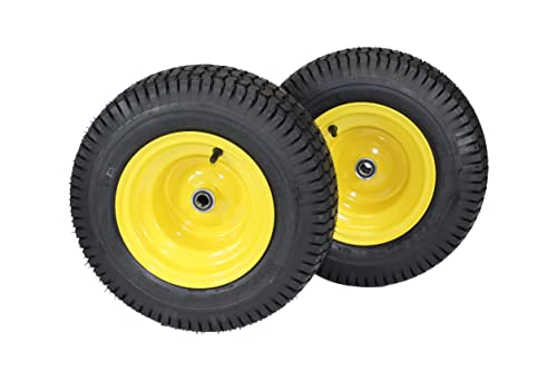 (Set of 2) 16x6.50-8 Tires & Wheels 4 Ply for Lawn & Garden Mower Turf Tires .75" Bearing. (Because we supply a precision ball bearing the shaft must be clean and straight for them to fit properly)