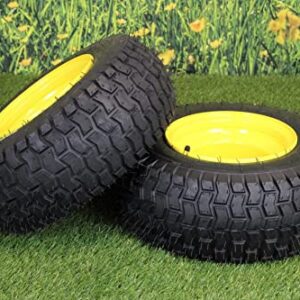 (Set of 2) 16x6.50-8 Tires & Wheels 4 Ply for Lawn & Garden Mower Turf Tires .75" Bearing. (Because we supply a precision ball bearing the shaft must be clean and straight for them to fit properly)