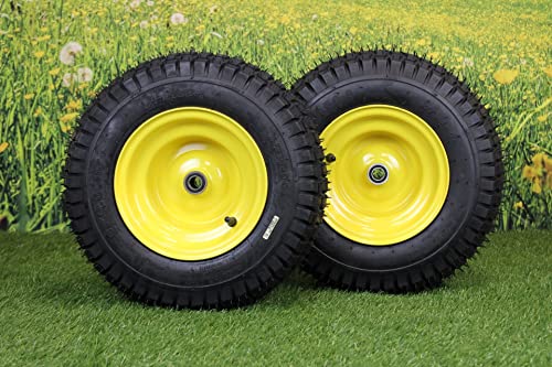 (Set of 2) 16x6.50-8 Tires & Wheels 4 Ply for Lawn & Garden Mower Turf Tires .75" Bearing. (Because we supply a precision ball bearing the shaft must be clean and straight for them to fit properly)